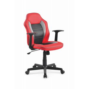 Detská otočná stolička Moro červená/čierna