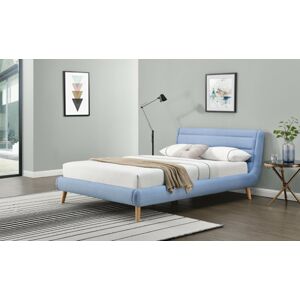 Čalouněná postel Elanda 160x200 dvoulůžko - nebesky modrá