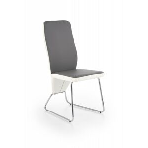 Jedálenská stolička Navia biela/sivá/chróm