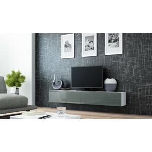 TV stolík VIRGO 180 cm biely/sivý