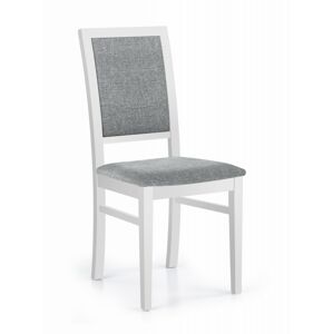 Jedálenská stolička Kely biela/sivá