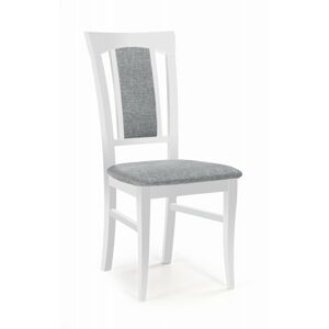 Jedálenská stolička Rado biela/sivá
