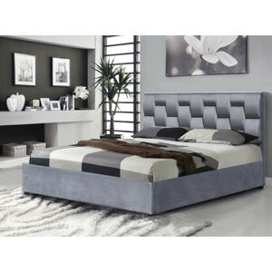 Čalouněná postel Anab 160x200 dvoulůžko - šedá