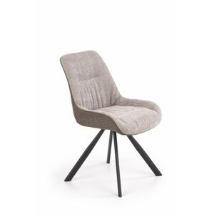 Dizajnová stolička Jasy svetlo sivá/hnedá