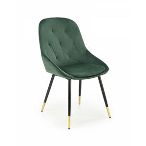 Designová stolička Liza tmavozelená