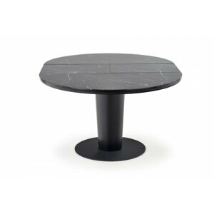 Rozkladací jedálenský stôl CRISTIANO čierny mramor/čierny