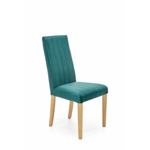 Jídelní židle Marty III dub medový/tmavě zelená