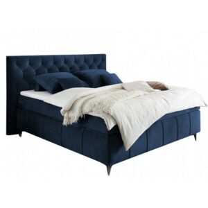 Čalouněná postel boxspring Isabelle 160x200 modrá