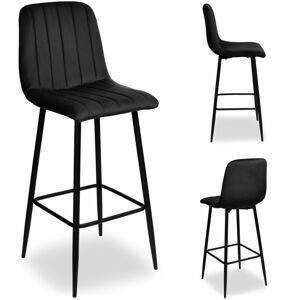 Barová židle Toronto Velvet černá