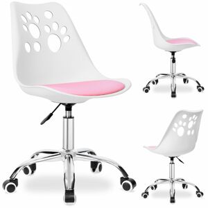 Otočná stolička Grover bielo-ružová