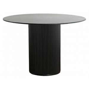 Kulatý jídelní stůl Troya 120 cm dub černý
