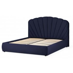 Čalouněná postel Sara 160x200 cm tmavě modrá