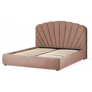 Čalouněná postel Sara 140x200 cm pudrově růžová