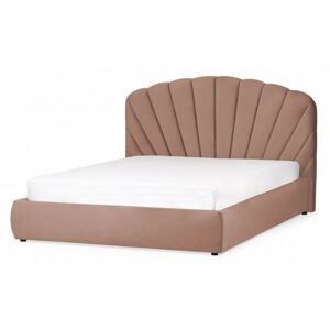 Čalouněná postel Sara 160x200 pudrově růžová