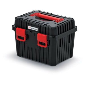 Kufrík na náradie HARDY s vyberateľnou vložkou čierno-červený