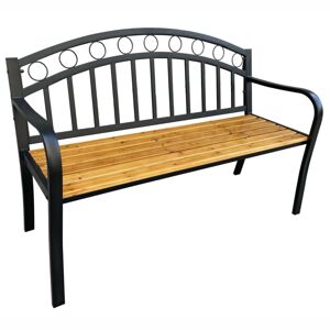 Zahradní lavička ARUM černá/jedlové dřevo