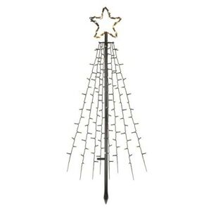Kovový LED vánoční strom Ziza s časovačem 180 cm teplá bílá