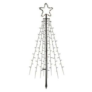 Kovový LED vánoční strom Ziza s časovačem 180 cm studená bílá