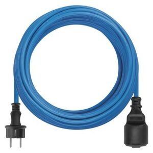 Silikonový prodlužovací kabel s 1 zásuvkou PURPURO 20 m modrý