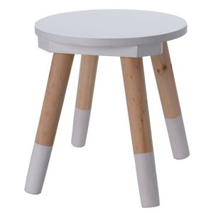 Detská drevená stolička Lila bielo-hnedá