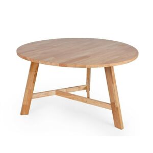 Jedálenský okrúhly kaučukový stôl Cesar 140x76 cm hnedý