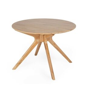 Okrúhly kaučukový jedálenský stôl Conrado 106x76 cm hnedý