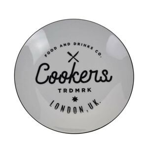 Porcelánový tanier s potlačou Cookers biely 20 cm
