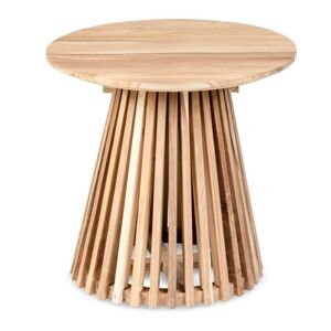 Konferenčný stolík Burgo 50 cm okrúhly teakové drevo natural
