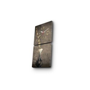 Obrazové nástěnné hodiny Váza 60x28 cm vícebarevné