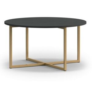 Kulatý konferenční stolek CALLIE černé dřevo