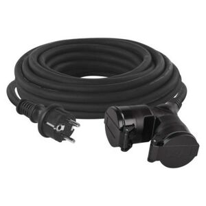Venkovní prodlužovací kabel s 2 zásuvkami ZANE 10 m černý