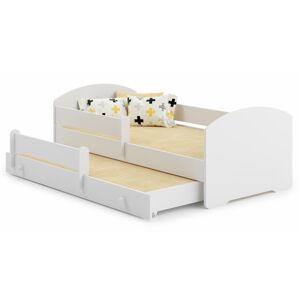 Rozkládací dětská postel Leo 160x80 bílá