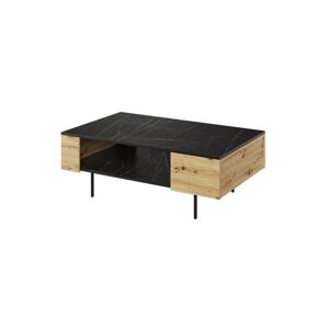Konferenční stolek Marmo hnědý/černý