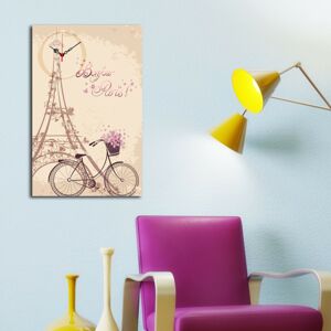 Dekorativní nástěnné hodiny Eiffelas béžové