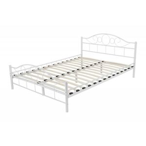 Kovová postel Valeria 140x200 dvoulůžko - bílé