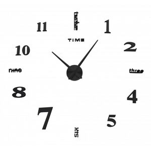 Nástěnné hodiny Diy Thot 65 - 130 cm - černé 3D