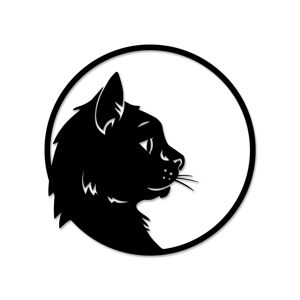 Nástěnná kovová dekorace CAT III černá