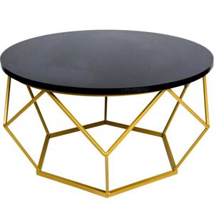 Konferenčný stolík DIAMOND 70cm čierny / zlatý