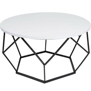 Konferenčný stolík Diamond 70 cm bielo-čierny
