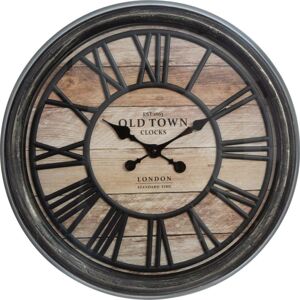 3D nástenné hodiny Old Town 50 cm hnedé