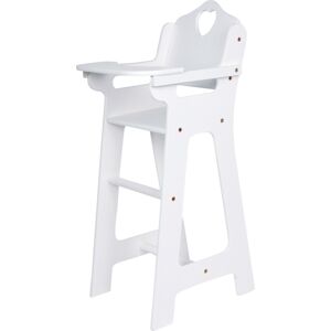 Dřevěná židlička pro panenky DOLL bílá