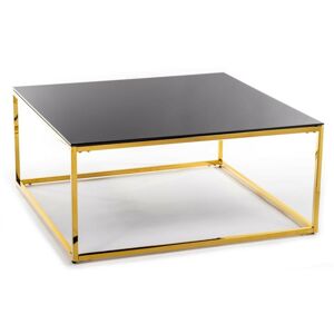 Konferenčný stolík REKTA 100 cm zlatý/čierny