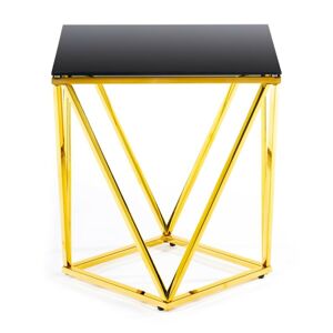 Odkladací stolek Diamanta 50 cm zlato-černý