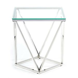 Odkladací stolek Diamanta 50 cm stříbrný