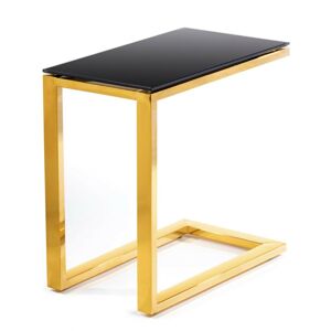 Odkládací stolek Stivar 50 cm zlato-černý