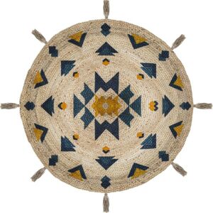Dekoratívny jutový okrúhly koberec Hacienda 115 cm