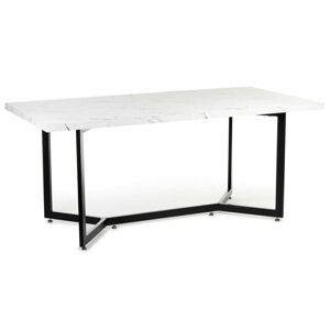 Elegantní stůl Marillo 180 cm černý/bílý mramor