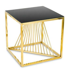 Konferenční stolek Laine 55 cm zlato-černý