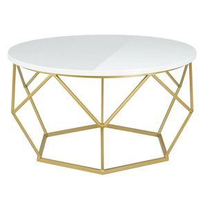 Konferenční stolek Diamond 70 cm zlato-bílý