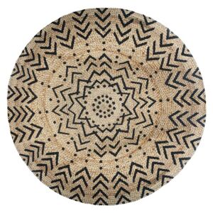 Okrúhly jutový dekoratívny koberec 120 cm I